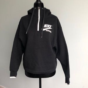 Nike logo hooded short sweater. Size Small.
